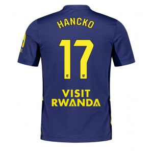 Atletico Madrid David Hancko #17 Jalkapallovaatteet Vieraspaita 2025-26 Lyhythihainen